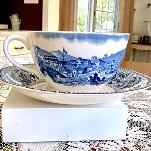 Set of 2 Johnson Brothers cups and saucers  San Francisco, Gold Rush